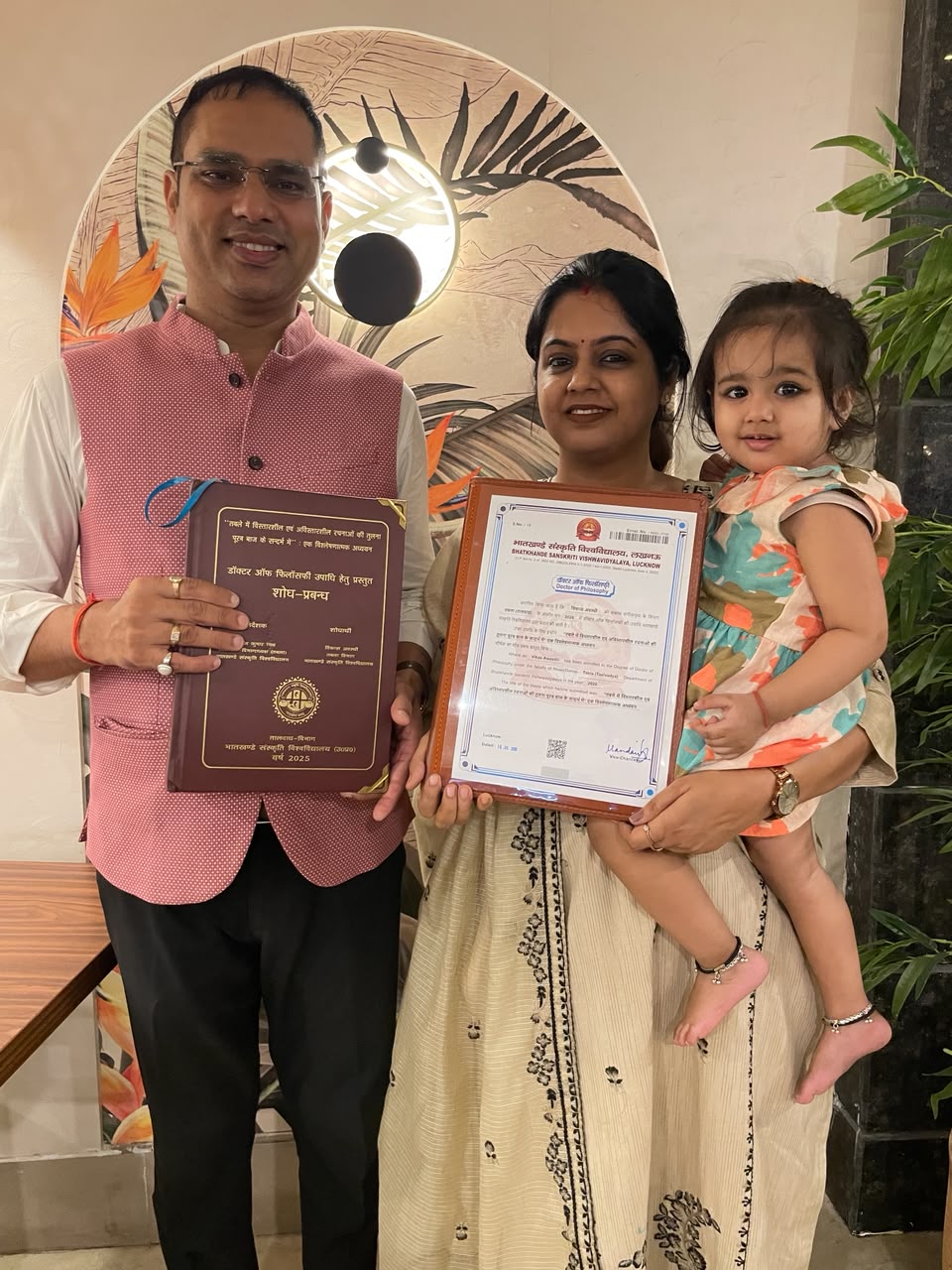 भातखंडे संस्कृति विश्वविद्यालय से तबला वादन में डॉ. विकास अवस्थी को पीएच.डी., पूरब बाज पर शोध को मिली शैक्षणिक मान्यता